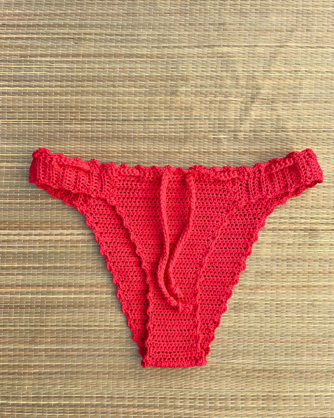 Bas de maillot de bain au crochet - Rouge