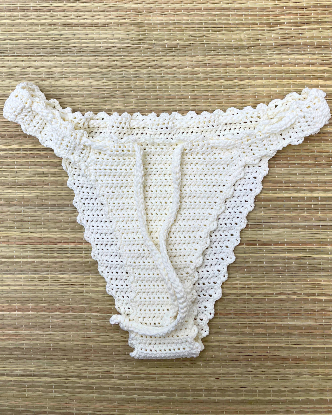Bas de maillot de bain au crochet - Blanc