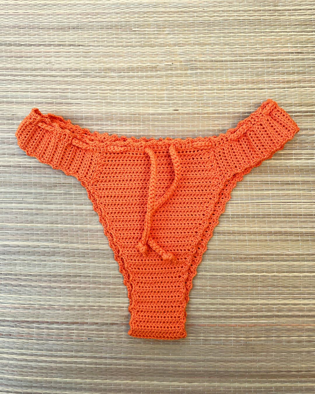 Bas de maillot de bain au crochet - Orange