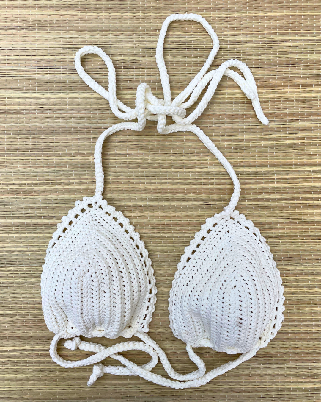 Haut de maillot de bain au crochet - Blanc