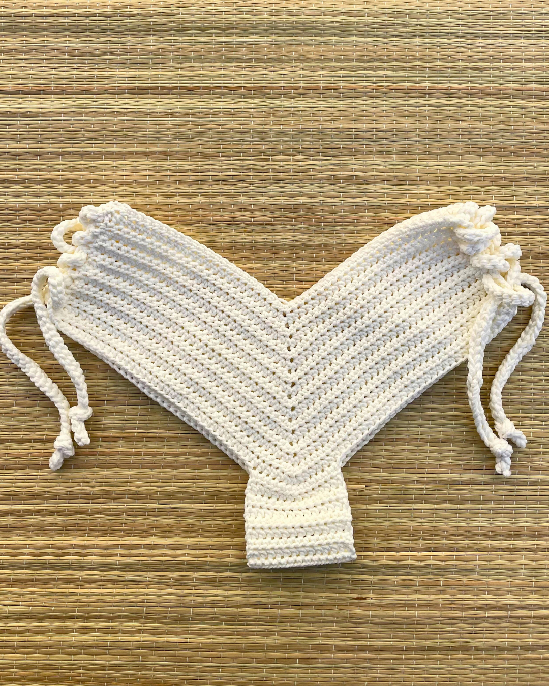 Shorty de bain au crochet - Blanc