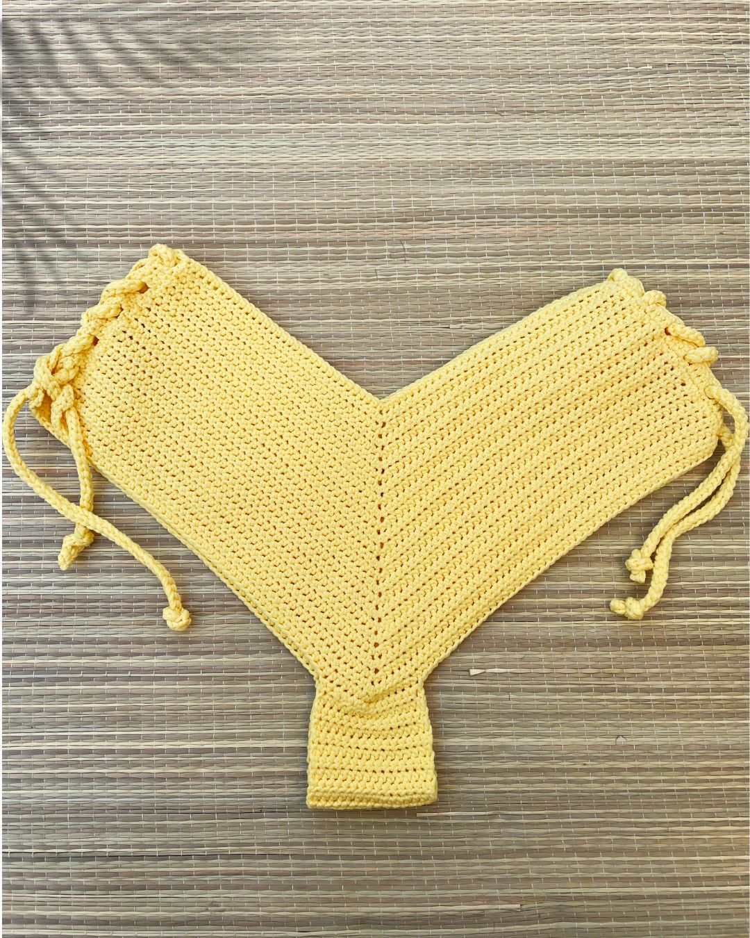 Shorty de bain au crochet - Jaune