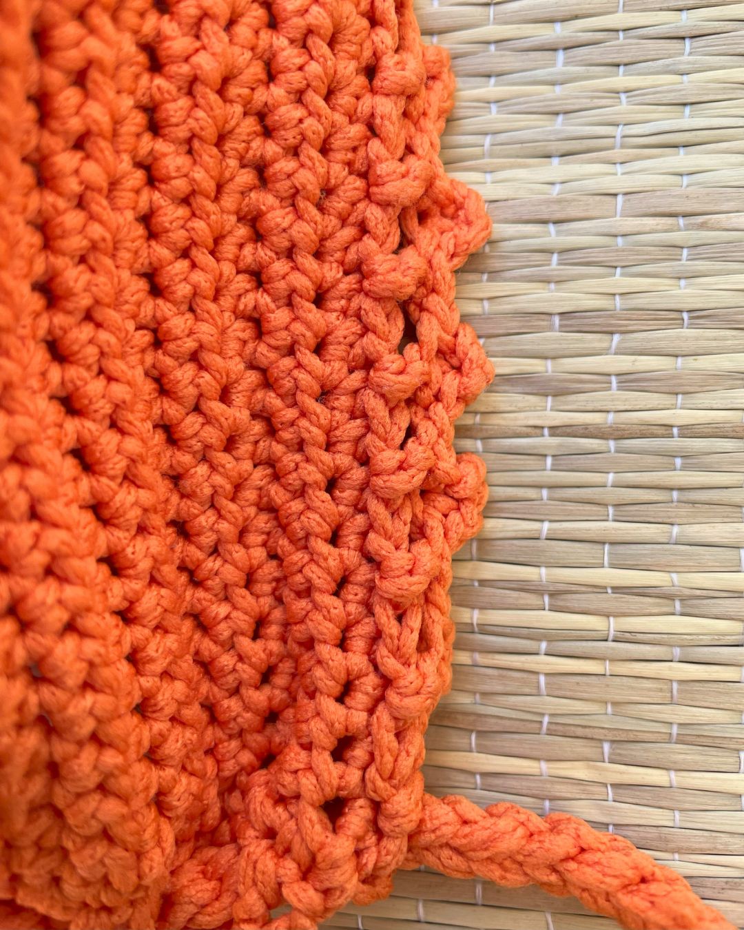 Haut de maillot de bain au crochet - Orange