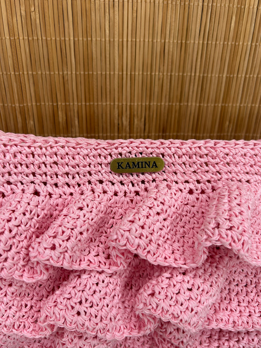 INA - Sac rose en raphia fait main