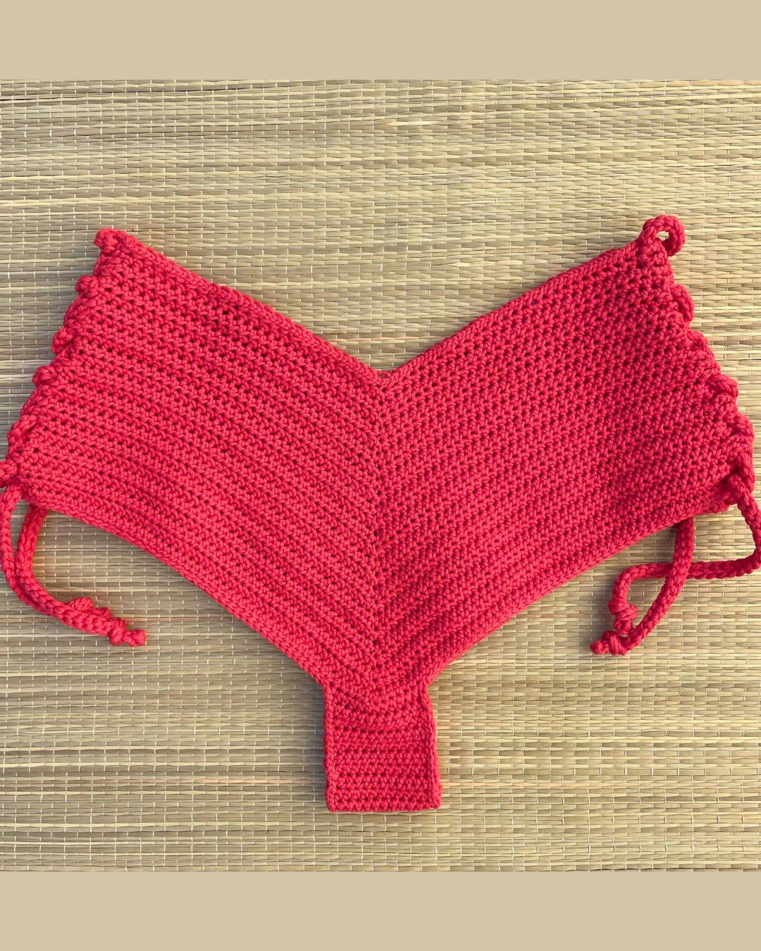 Shorty de bain au crochet - Rouge