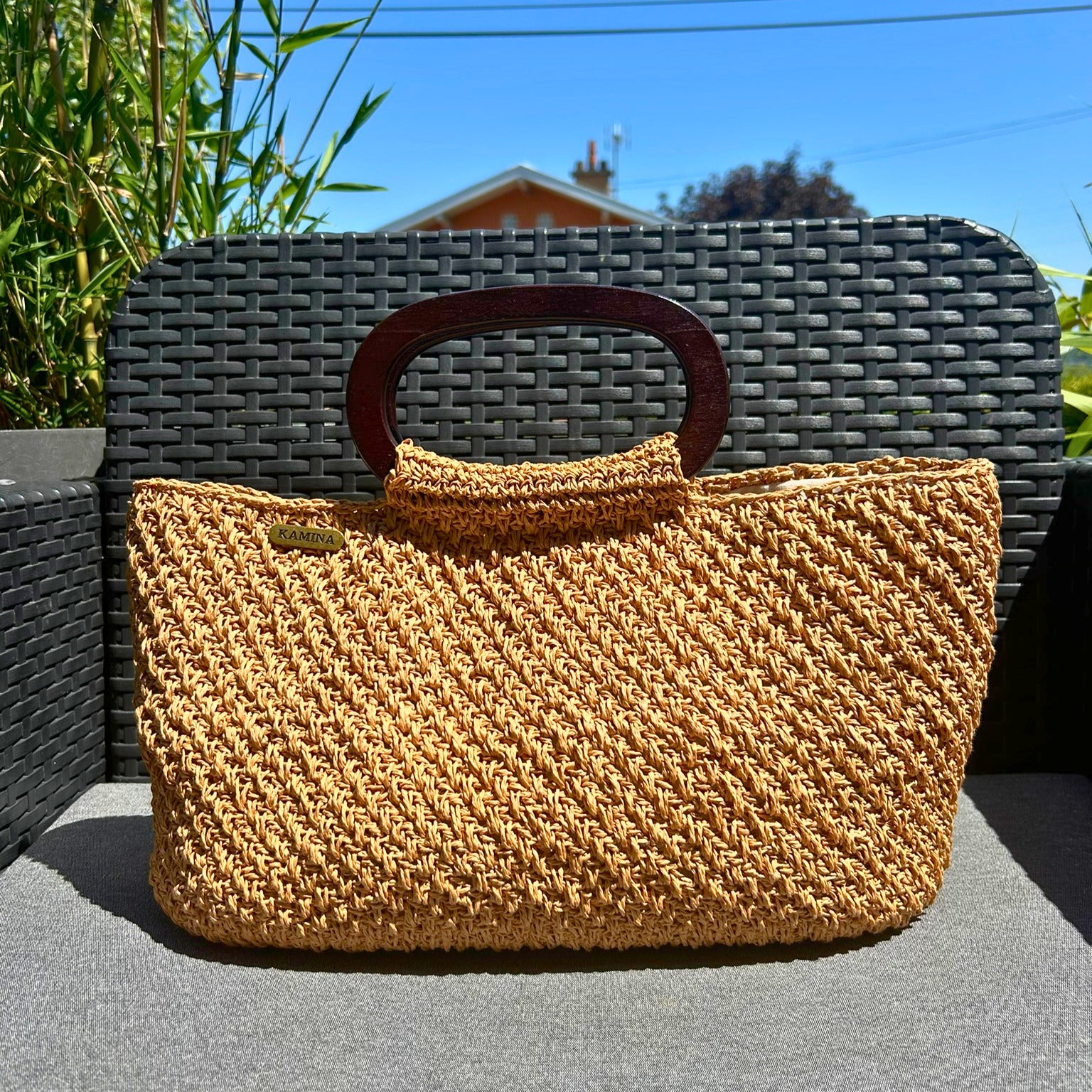 TSHITUNGA - Maxi - Sac panier en raphia fait main