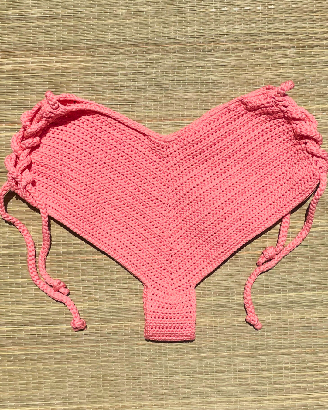 Shorty de bain au crochet - Rose