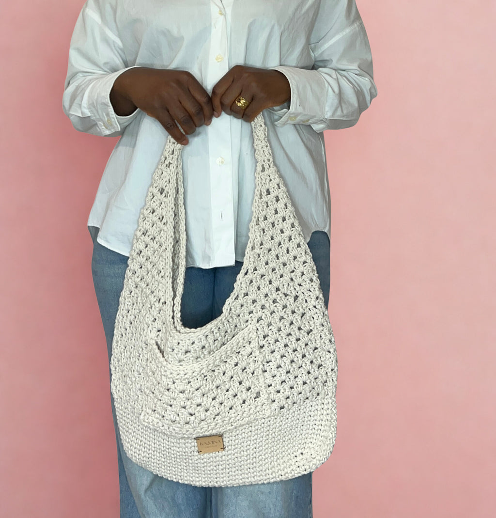 Tote Bag crocheté "Paula" - Fait main en France