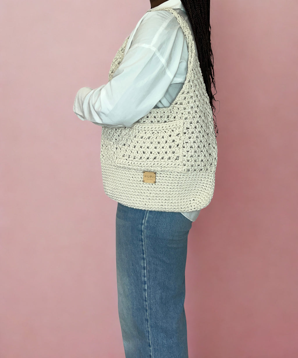 Tote Bag crocheté "Paula" - Fait main en France