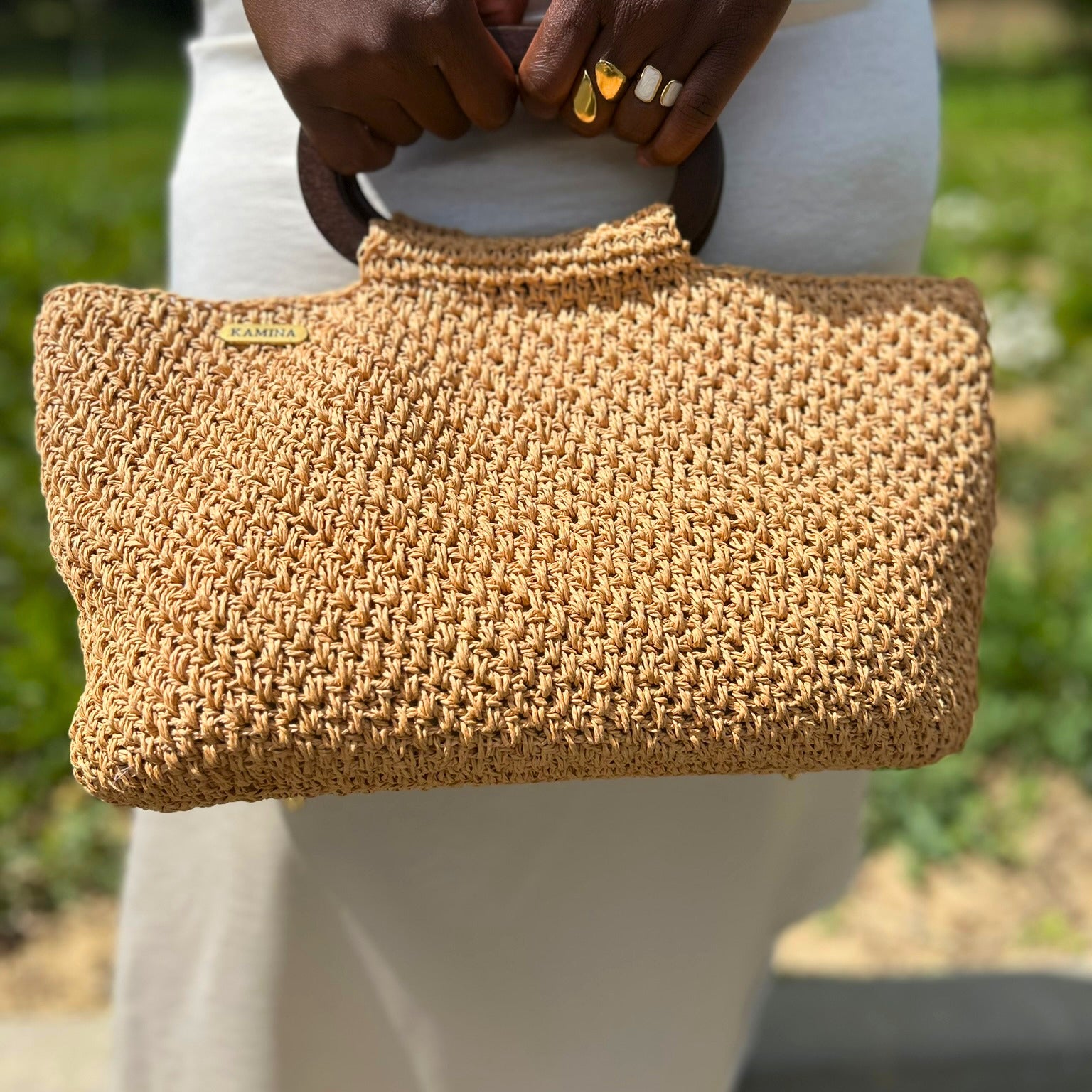 TSHITUNGA - Maxi - Sac panier en raphia fait main