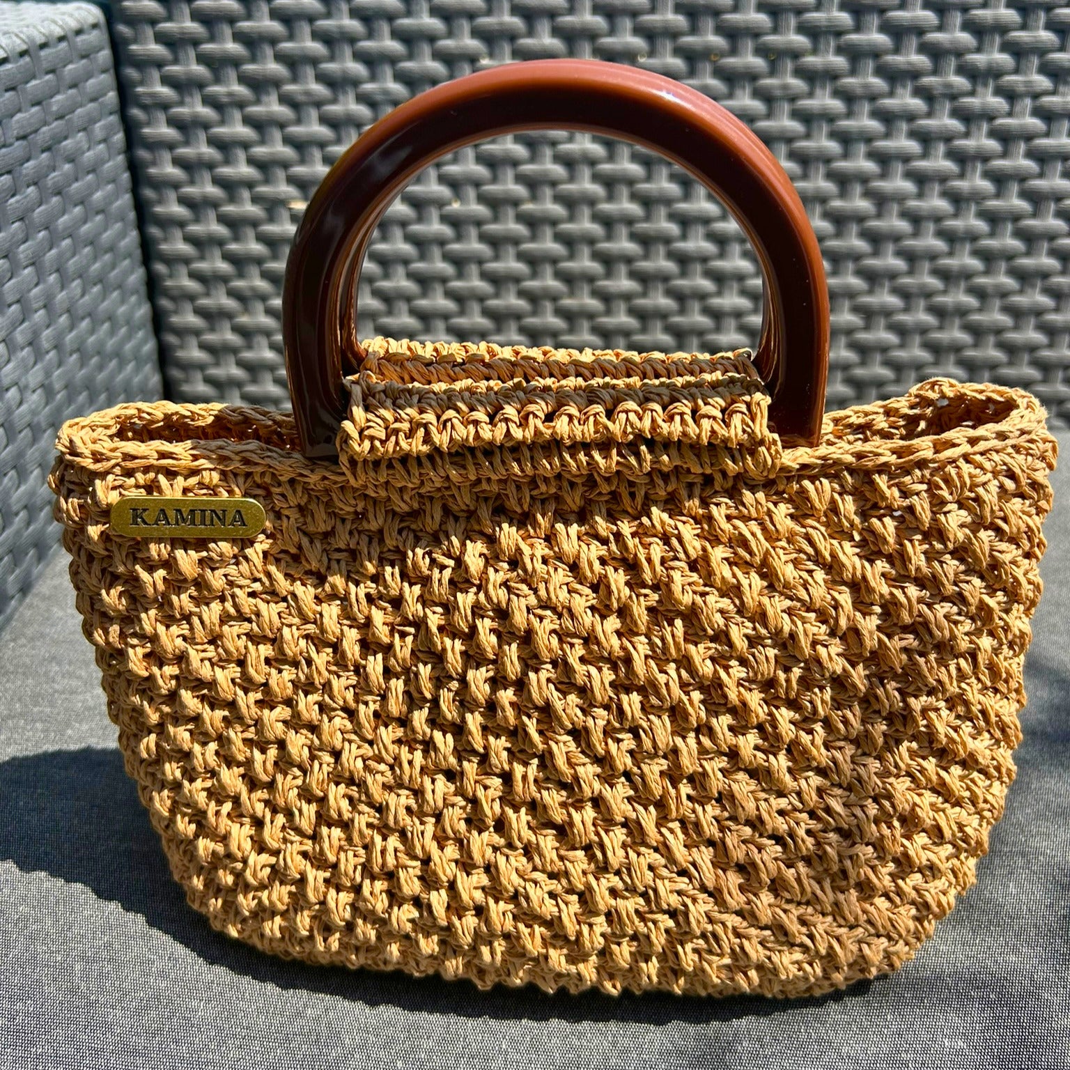 TSHITUNGA - Mini - Sac panier en raphia fait main