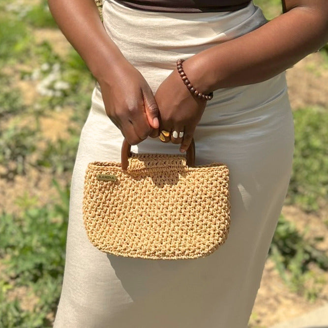 TSHITUNGA - Mini - Sac panier en raphia fait main