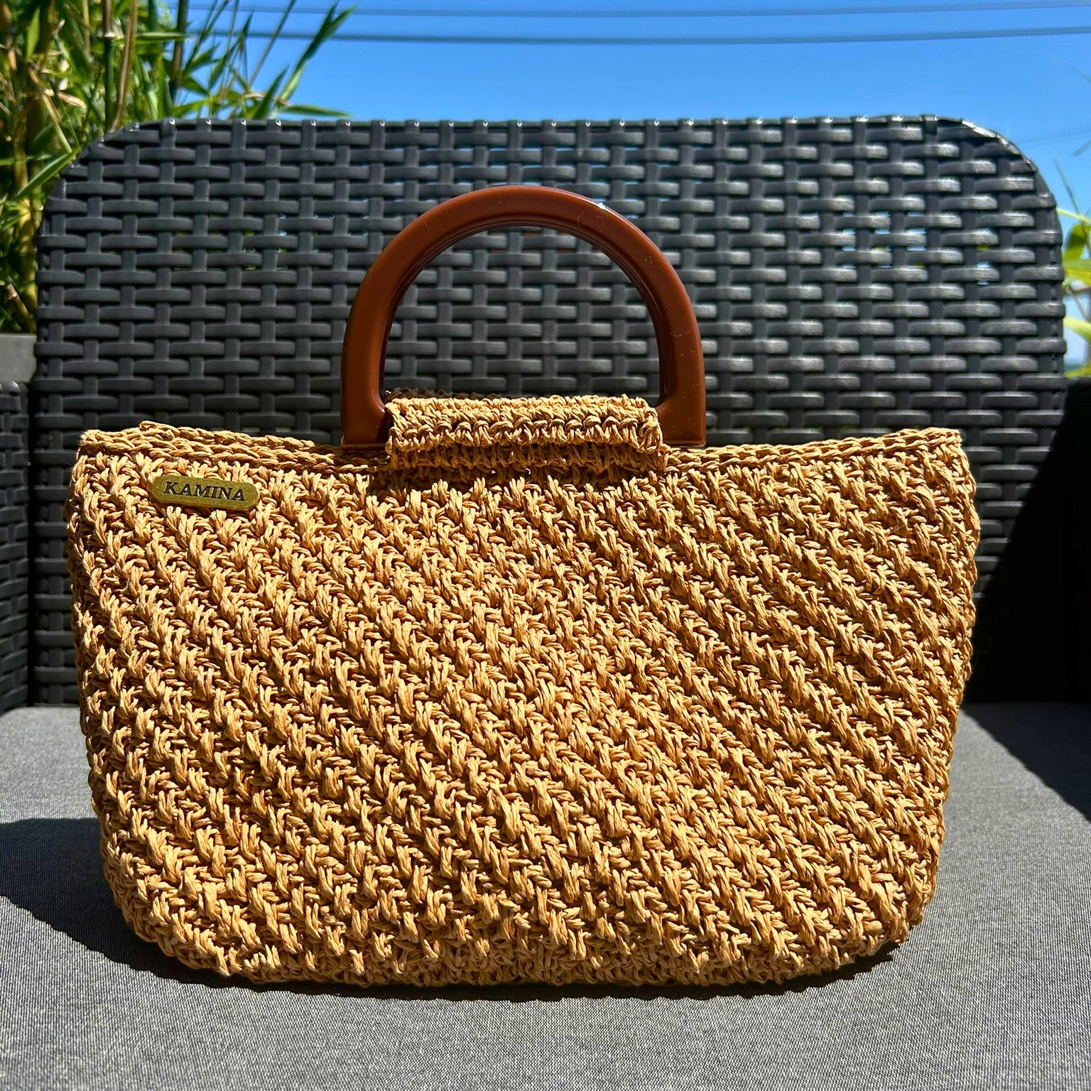 TSHITUNGA -  Médium - Sac panier en raphia fait main
